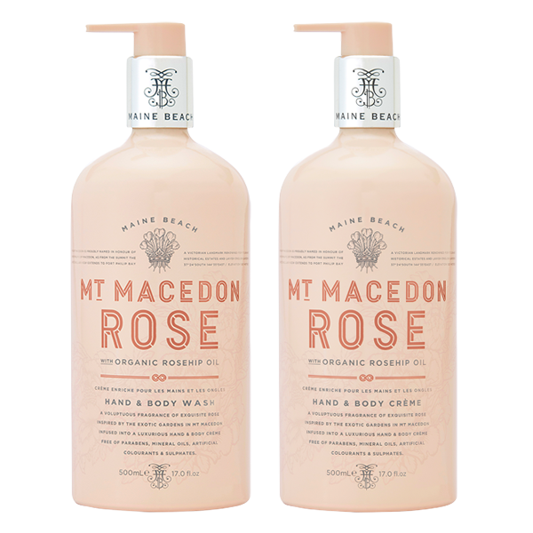 MT MACEDON ROSE HAND & BODY 500ML BUNDLE - Aussie Premier